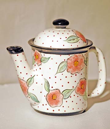 Poured hand painted Flower Tea Pot